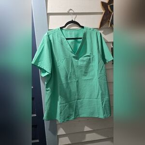 Mandala 3X Scrub Top Mint Gree